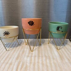 Disney Princess x Popsugar Mint, Coral, White Dish Trio